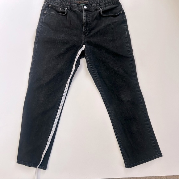 Dark/ Black Wash Ralph Lauren Straight Leg Jeans Size 16 - Picture 11 of 12